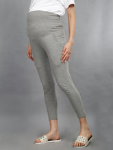 Load image into Gallery viewer, Maternity Leggings- Grey Right Side