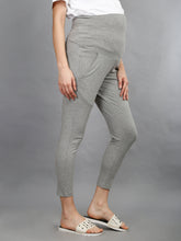 Load image into Gallery viewer, Maternity Leggings Grey- Left