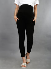 Load image into Gallery viewer, Maternity Leggings Black- Front