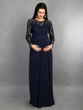 Load image into Gallery viewer, Sapphire Blue Maternity Dress - Front