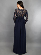 Load image into Gallery viewer, Sapphire Blue Maternity Dress - Back
