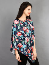 Load image into Gallery viewer, Maternity and Nursing Wear- Floral Blue - Side