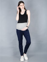 Load image into Gallery viewer, Super Skinny Navy Blue Denims with Belly Support