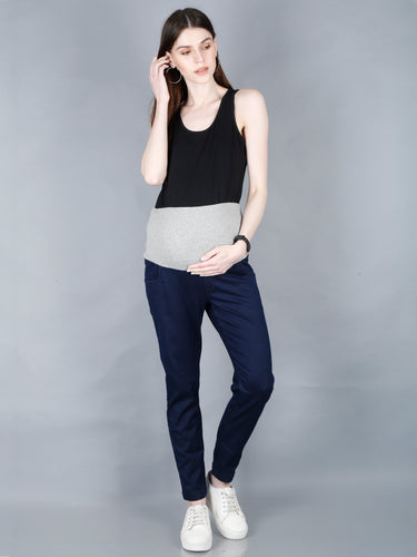 Super Skinny Navy Blue Denims with Belly Support