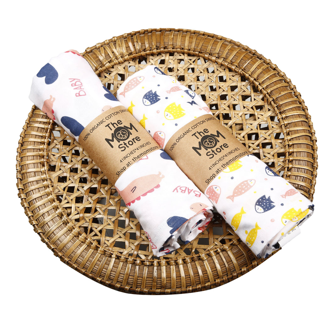 Muslin Swaddle Wrap - Finding Nemoo, Baby Dino