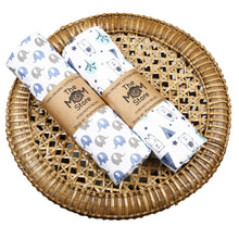 Load image into Gallery viewer, Muslin Swaddle Wrap - Blue Forest, Mumbo Jumbo