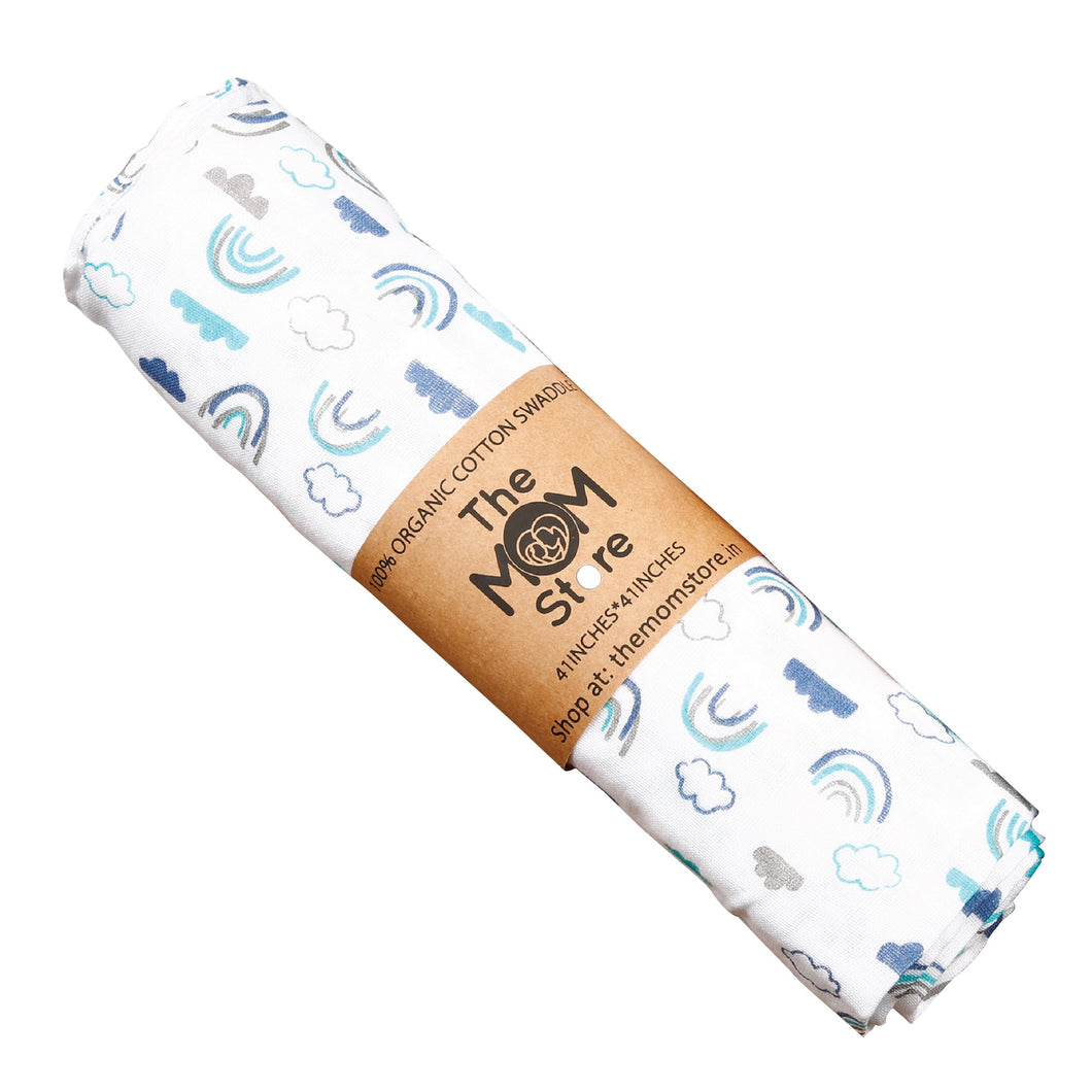Muslin Swaddle Wrap - Happy Rainbow