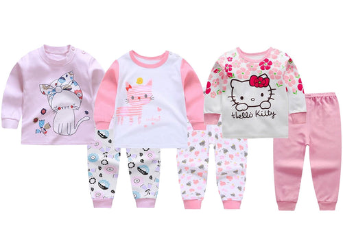 Hello Kitty, Sweet Kitten and Cute Kitten Baby and Toddler Pyjama Set of 3
