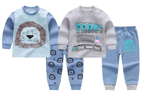 Lolo the Lion and Wheels on the Bus Baby and Toddler Pyjama Set of 2
