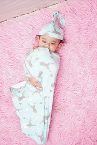 Baby Swaddle Blanket and Cap Set- PolarStag