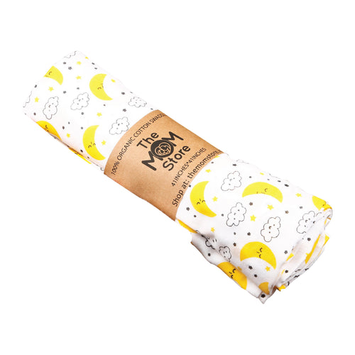 Muslin Swaddle Wrap - Moon and Stars