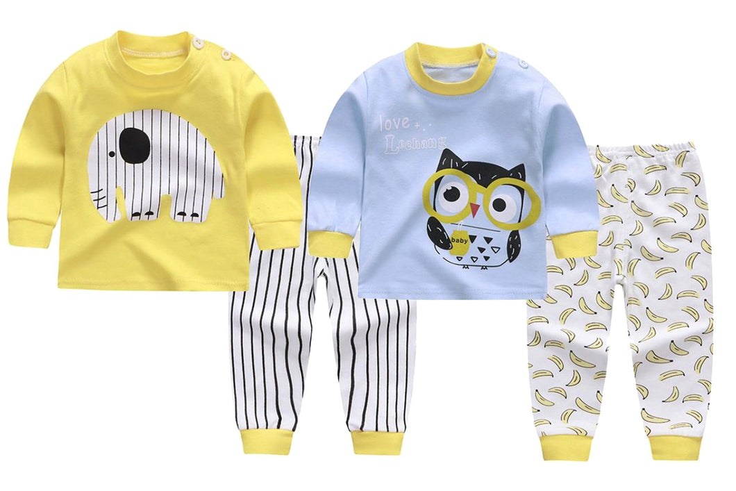 Little Elle and Mr. Owl Baby and Toddler Pyjama Set of 2