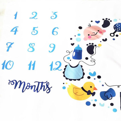 Happy Bear- Baby Milestone Blanket