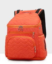 Load image into Gallery viewer, Smart Orange Diaper Bag- Side View