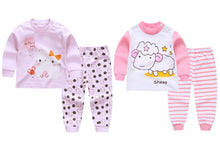 Load image into Gallery viewer, Happy Llama and Polka Kitten Baby and Toddler Pyjama Set of 2