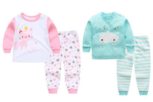 Load image into Gallery viewer, Cute Kitten and Happy Cloud Baby and Toddler Pyjama Set of 2