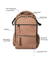 Load image into Gallery viewer, The Limited Edition Diaper Bag for Parents- Shell Pink