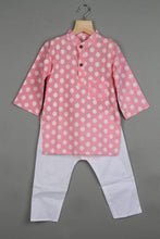 Load image into Gallery viewer, Boys Pink Kurta Pajama Set