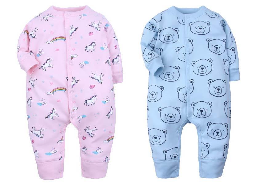 Baby Romper- Pink Unicorn - Teddy bear
