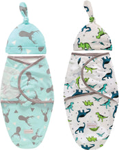 Load image into Gallery viewer, Baby Swaddle Combo-PolarStag &amp; Happy Dino