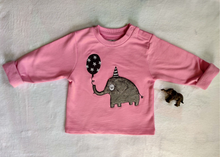 Load image into Gallery viewer, Fleeced Lined Winter Sweatshirt And Trouser Set- Party Like An Elephant And Grey Trouser