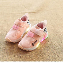 Load image into Gallery viewer, Pink LED Velcro Shoes