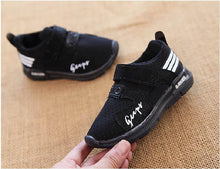 Load image into Gallery viewer, Black LED Velcro Shoes
