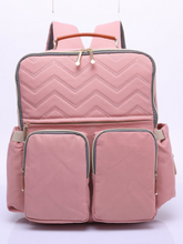 Load image into Gallery viewer, Pretty in Pink Diaper Bag (Two Front Pockets)