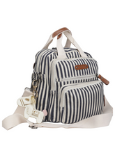 Load image into Gallery viewer, Mini Diaper Bag for Casual Outings- Pin Stripes