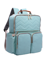 Load image into Gallery viewer, Blue Green Diaper Bag Pack
