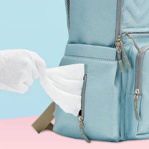 Blue Green Diaper Bag- with Changing Pad