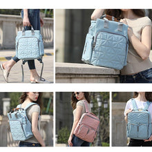 Load image into Gallery viewer, Pretty in Pink Diaper Bag (Two Front Pockets)- Views