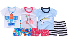 Load image into Gallery viewer, Aye Aye Captain, Gypsy the Giraffe and Little Pilot Baby and Toddler Shorts Set of 3