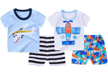 Load image into Gallery viewer, Little Pilot and Aye Aye Captain Baby and Toddler Shorts Set of 2