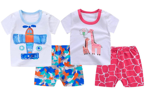 Aye Aye Captain and Gypsy the Giraffe Baby and Toddler Shorts Set of 2