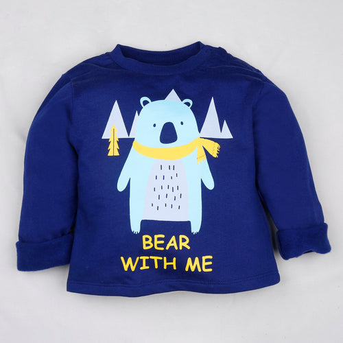 Fleeced Lined Winter Sweatshirt- Bear With Me