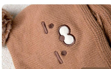 Load image into Gallery viewer, Pom Pom Baby Winter Cap With Muffler - Brown
