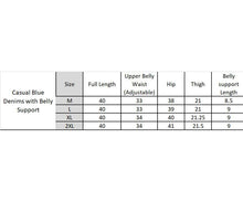 Load image into Gallery viewer, Casual Blue Denims with Belly Support