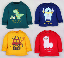 Load image into Gallery viewer, Fleeced Lined Winter Sweatshirt Combo - Dinosaur, Dude, Bear and Llama
