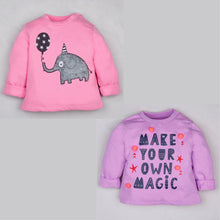 Load image into Gallery viewer, Fleeced Lined Winter Sweatshirt Combo- Pom Pom and Elephant