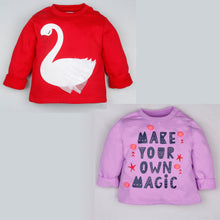 Load image into Gallery viewer, Fleeced Lined Winter Sweatshirt Combo - Swan and Pom Pom