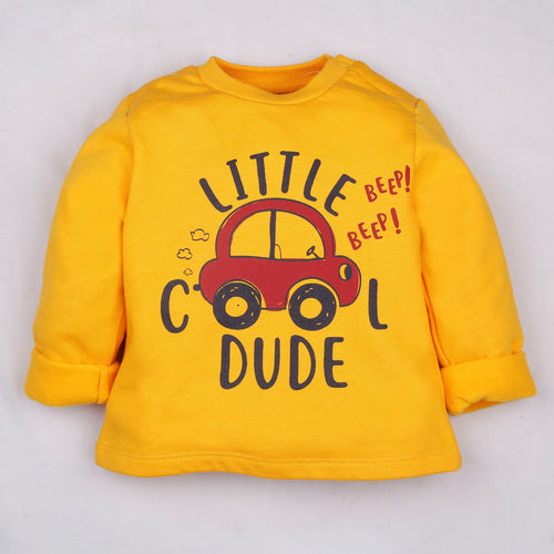 Fleeced Lined Winter Sweatshirt- Little Cool Dude