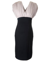Load image into Gallery viewer, Black and White Elegant Maternity Dress