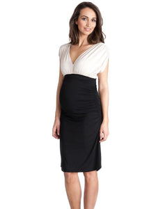 Black and White Elegant Maternity Dress