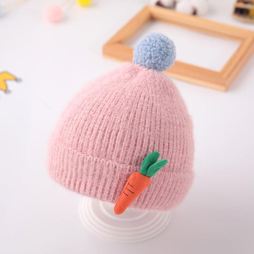 Pom Pom Baby Winter Cap - Carrot