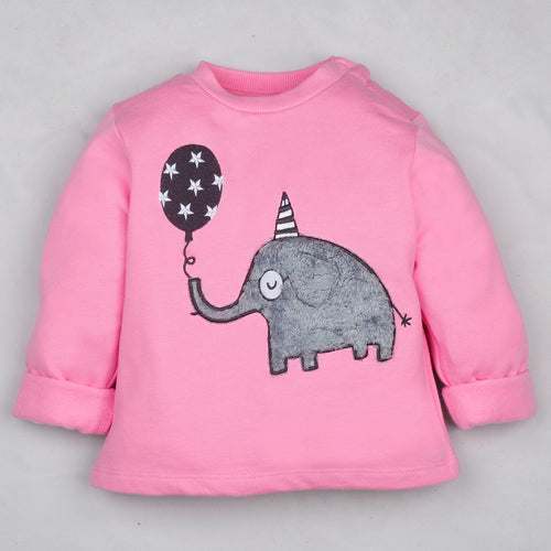 Fleeced Lined Winter Sweatshirt- Party Like An Elephant