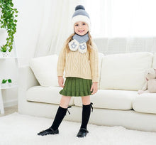 Load image into Gallery viewer, Mickey Woolen Baby Winter Cap With Muffler - Gray