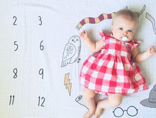 Load image into Gallery viewer, Harry Potter- Baby Milestone Blanket- with Baby
