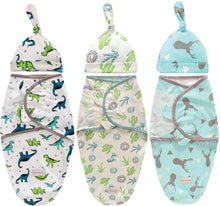 Load image into Gallery viewer, Baby Swaddle Combo - PolarStag-Happy Dino-NatureMe