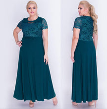 Load image into Gallery viewer, Emerald Green Plus Size Maternity Dress- Detail View
